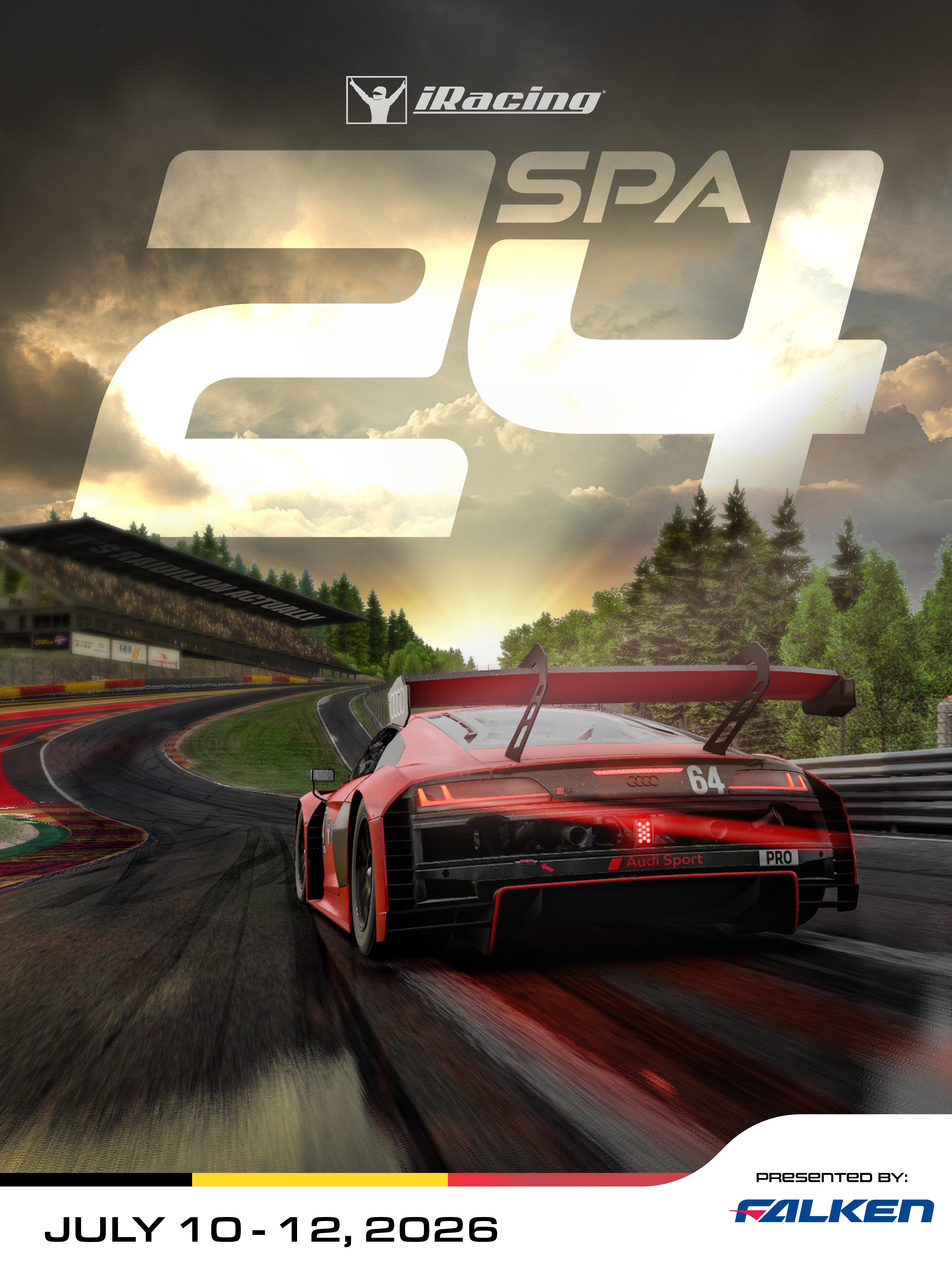 Spa 24HR iRacing Special Event poster presented by Falken
